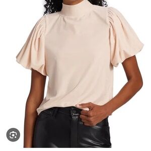 Free People Claudia Velvet Light pink top